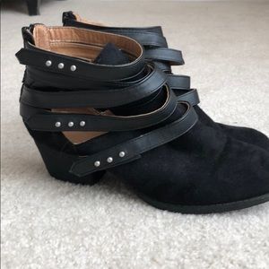 Windsor black studded booties